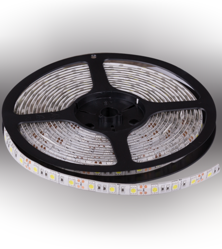 LED лента топло бяла IP65 5м  12V DC 120° 14.4W/m Warm White SMD 5050