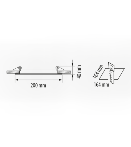 LED стъклен панел за вграждане квадрат неутрална  220V-240V AC 120° 18W 4200K SMD 5730