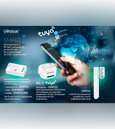 2.4F RF WIFI Tuya контролер, 1 зона  220V-240V AC