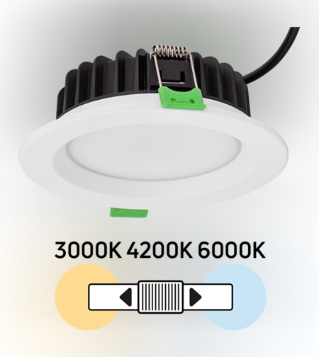 LED луна за вграждане, димираща IP44  220V-240V AC 120° 10W 3000K/4200K/6000K SMD 2835