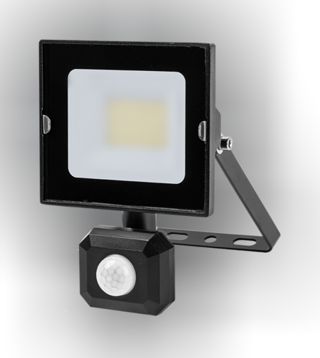 LED SLIM PIR прожектор неутрална IP44  220V-240V AC 120° 20W 4000K SMD 2835