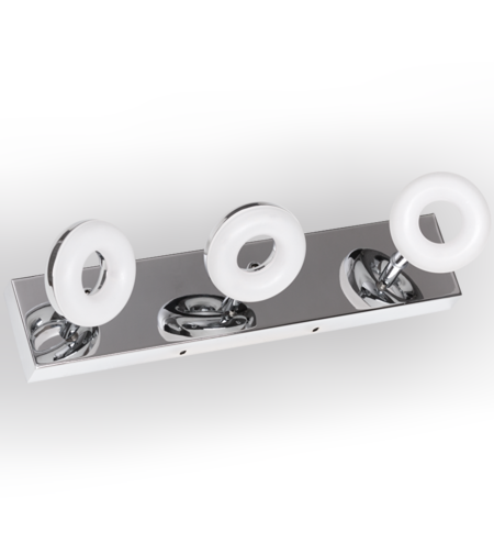 LED осв. тяло за баня, 3x5W, 2700K, IP44  за стена хром