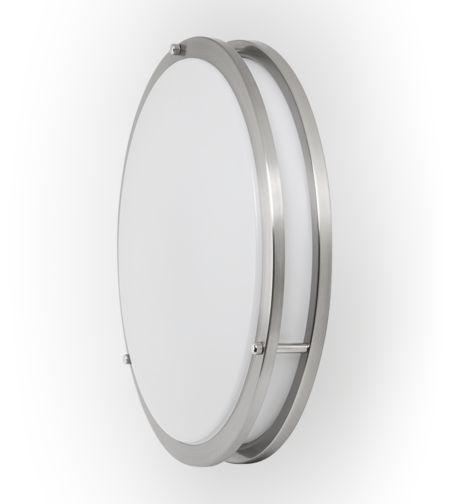 LED декоративна плафониера 12W, 4200K, 220-240V AC, IP20  плафониера сатиниран никел Кръг