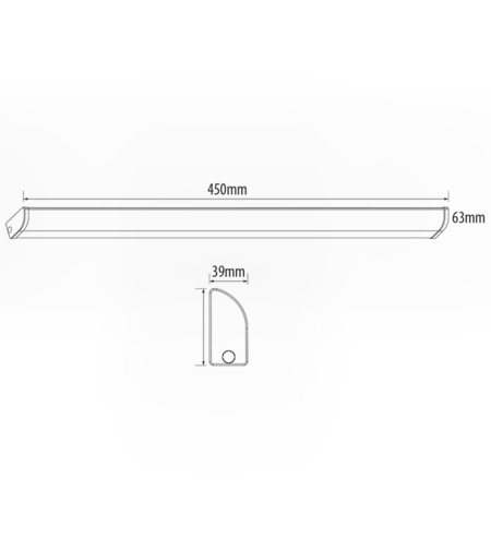 LED лампа за огледало с ключ IP44 45cm  220V-240V AC 120° 14W 4200K SMD 2835