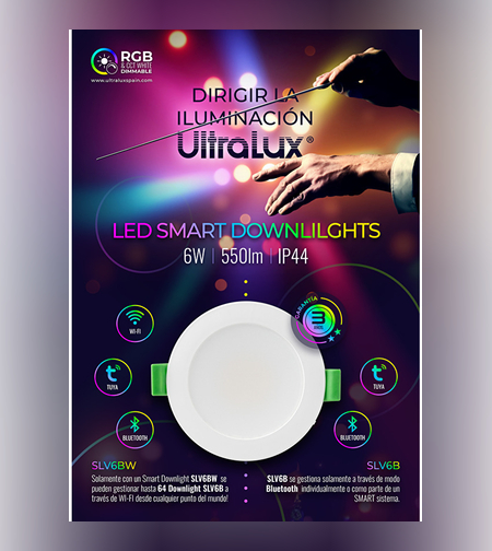 LED Smart димираща луна за вграждане Bluetooth IP44  220V-240V AC 120° 6W RGBW SMD 2835