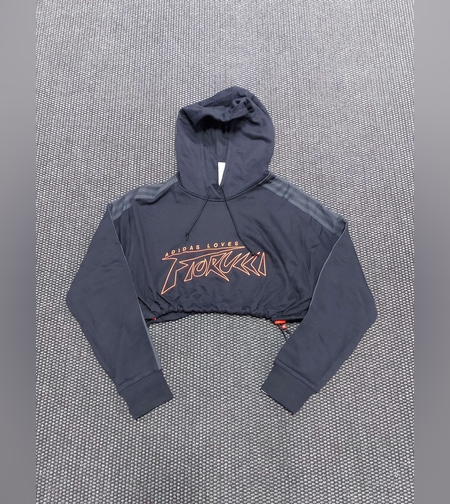 Adidas x fiorucci crop hoodie дамско S размер