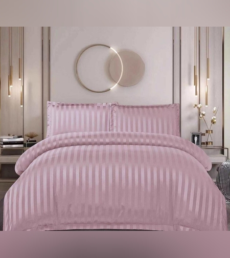 Спално бельо 4 части Розов  Сатен