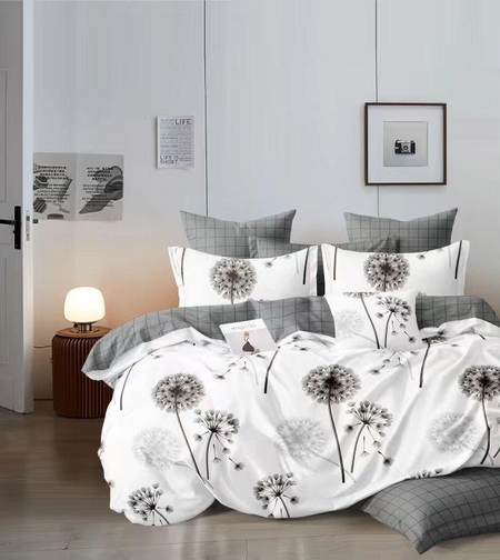 Спално бельо 6 части от 100% Фин Памук Глухарче