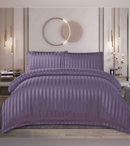 Спално бельо 4 части Тъмно Лилав  сатен
