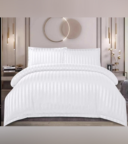 Спално бельо 4 части Бял Сатен