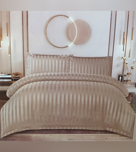 Спално бельо 4 части Сатен в Кафяво