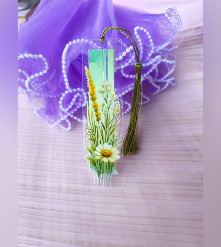 Акрилен книгоразделител -Wildflower 003