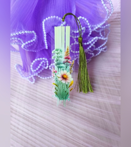 Акрилен книгоразделител -Wildflower 04