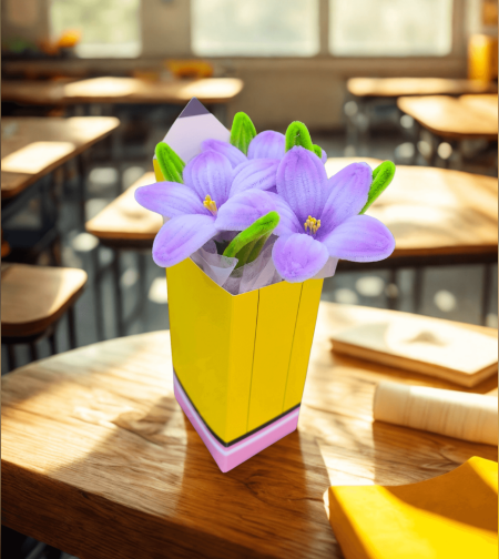 Вечен букет за учител-Light purple