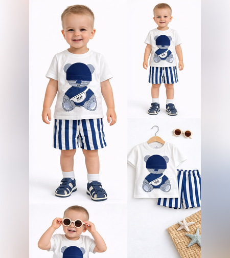 Детски летен комплект с мече