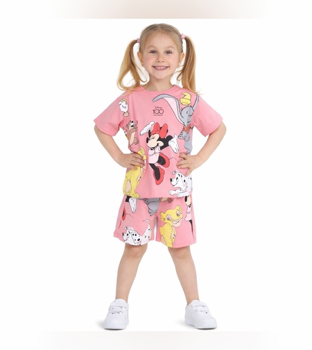 Летен комплект за момиче розов