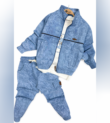 Детски спортен комплект - син деним ефект