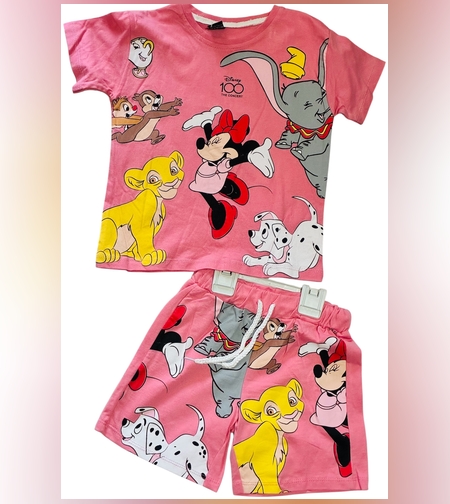 Летен комплект за момиче розов