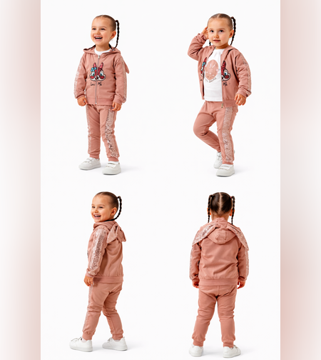 Комплект зайче  с пайети – 3 части