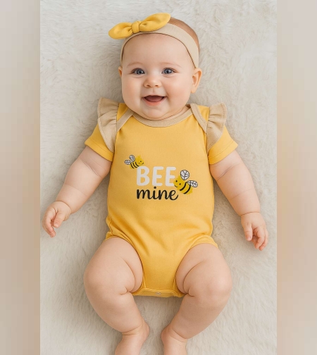 Бебешки ромпър с пчелички