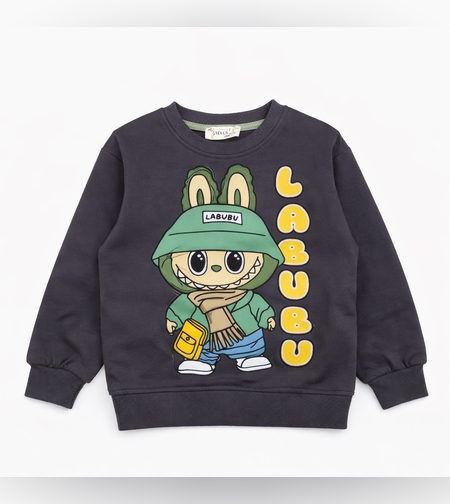 Детска блуза Labubu 100% памук – блуза с дълъг ръкав за момче