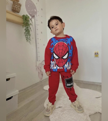 Детски спортен комплект  Спайдърмен – червен