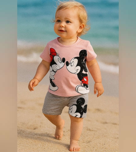 Детски летен комплект с Мики и Мини Маус