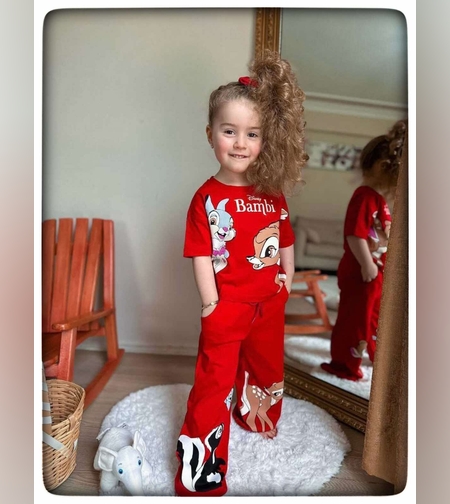 Детски комплект Бамби Червен