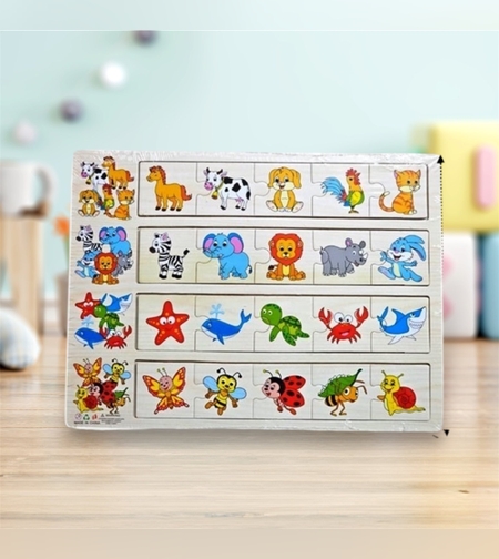 Познавателен пъзел дървени асоциации