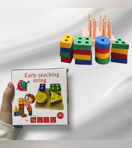 Монтесори сортер 4 дървени колони