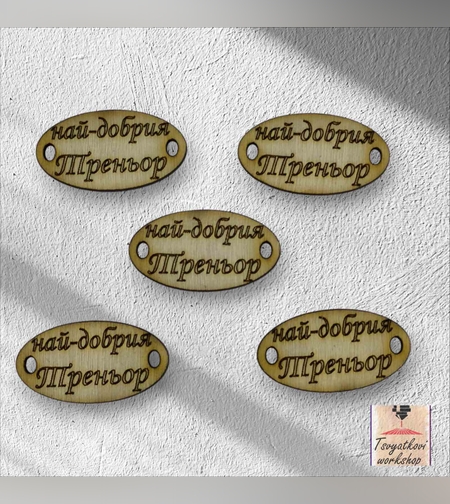 Най-добрия треньор 30*16*2.5мм-10бр.