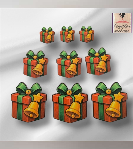 „Коледен подарък с камбанка“ – 10бр