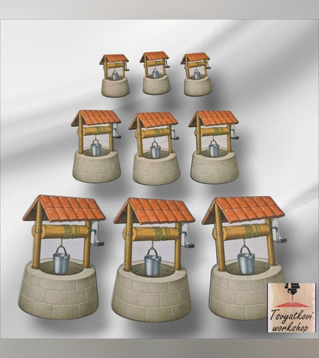 Цветна дървена фигурка -