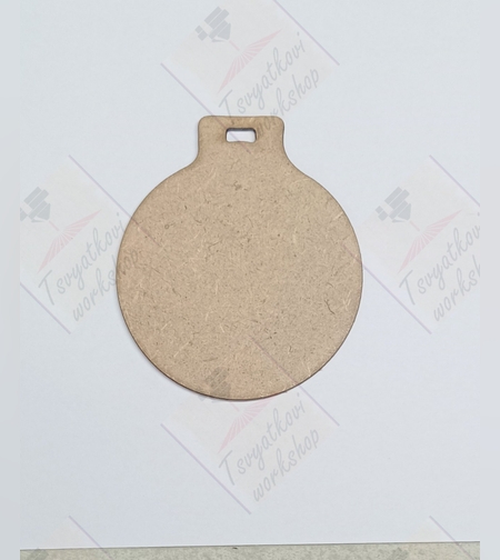 Коледна топка от МДФ 110*110*2,8мм-5бр