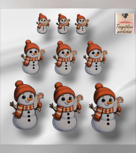 „Снежен човек с бастунче“ -10бр