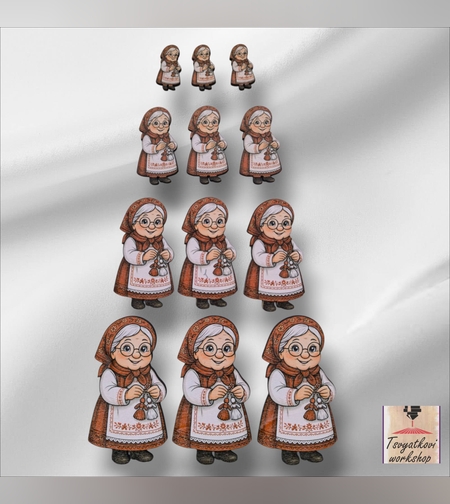 Цветна фигурка „Баба Марта с мартенички“ -10бр.