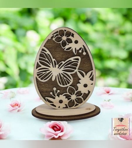 Великденска украса яйце с пеперуда