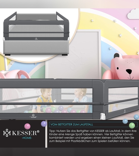 Защитна преграда за детско легло 180см