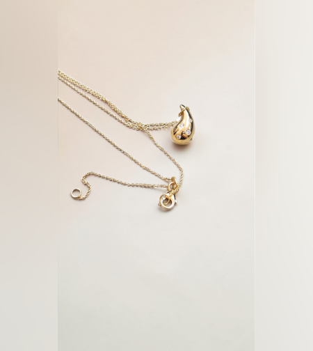 Златно колие с диаманти 