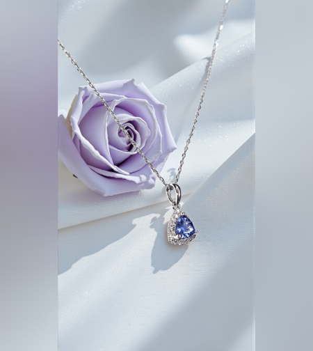 Златно  колие от 18К злато, танзанит и диаманти I Gioielli del Sole