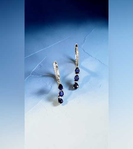 Златни обециСапфирена Елегантност I GIOIELLI DEL SOLE