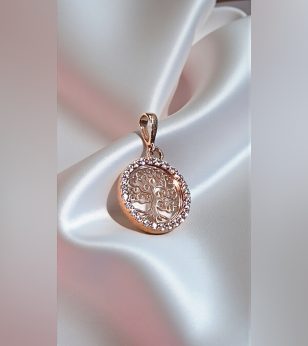 Златна висулка от розово злато 