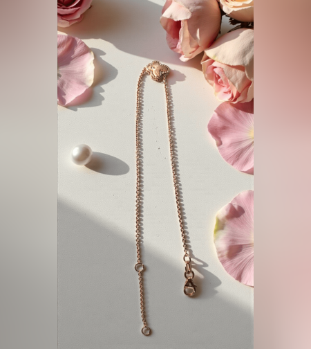 Златна гривна от розово злато с ДиамантПеперудка Lusi Gioielli