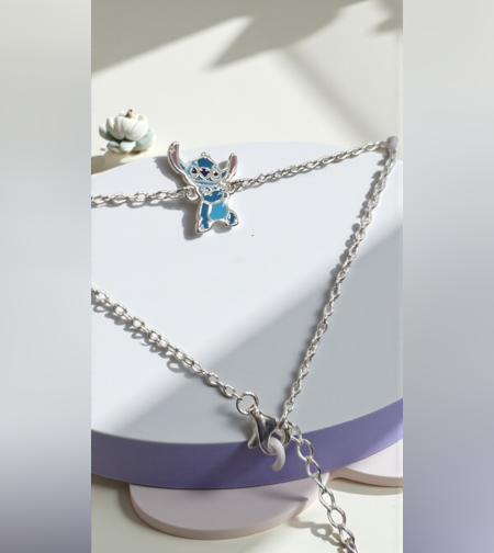 Сребърна гривна Disney Stitch