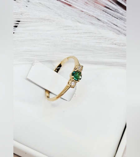 Златен пръстен с Изумруд и диаманти I Gioielli del Sole
