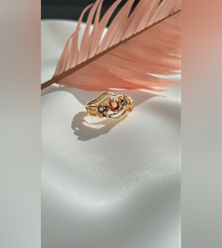 Златен пръстен със Сапфири Сезони