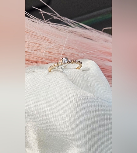 Златен пръстен от розово злато Tиха Елегантност