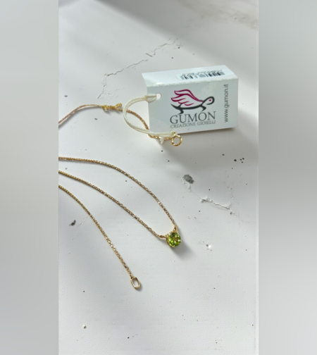 Колие от 18К злато и Перидот Gumon