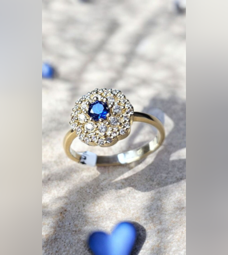 Златен пръстен „Blue Majesty“