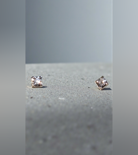 Златни обеци от 18К бяло злато I Gioielli del Sole с диаманти